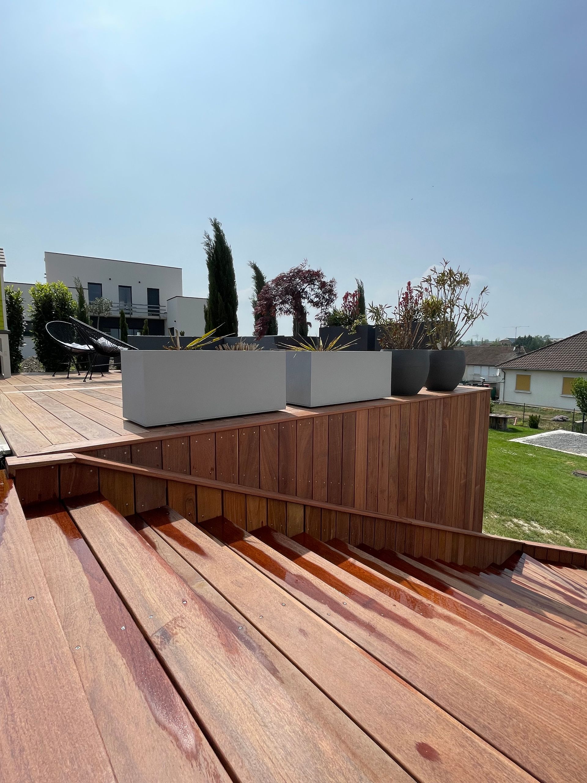 Terrasse en bois finalisée