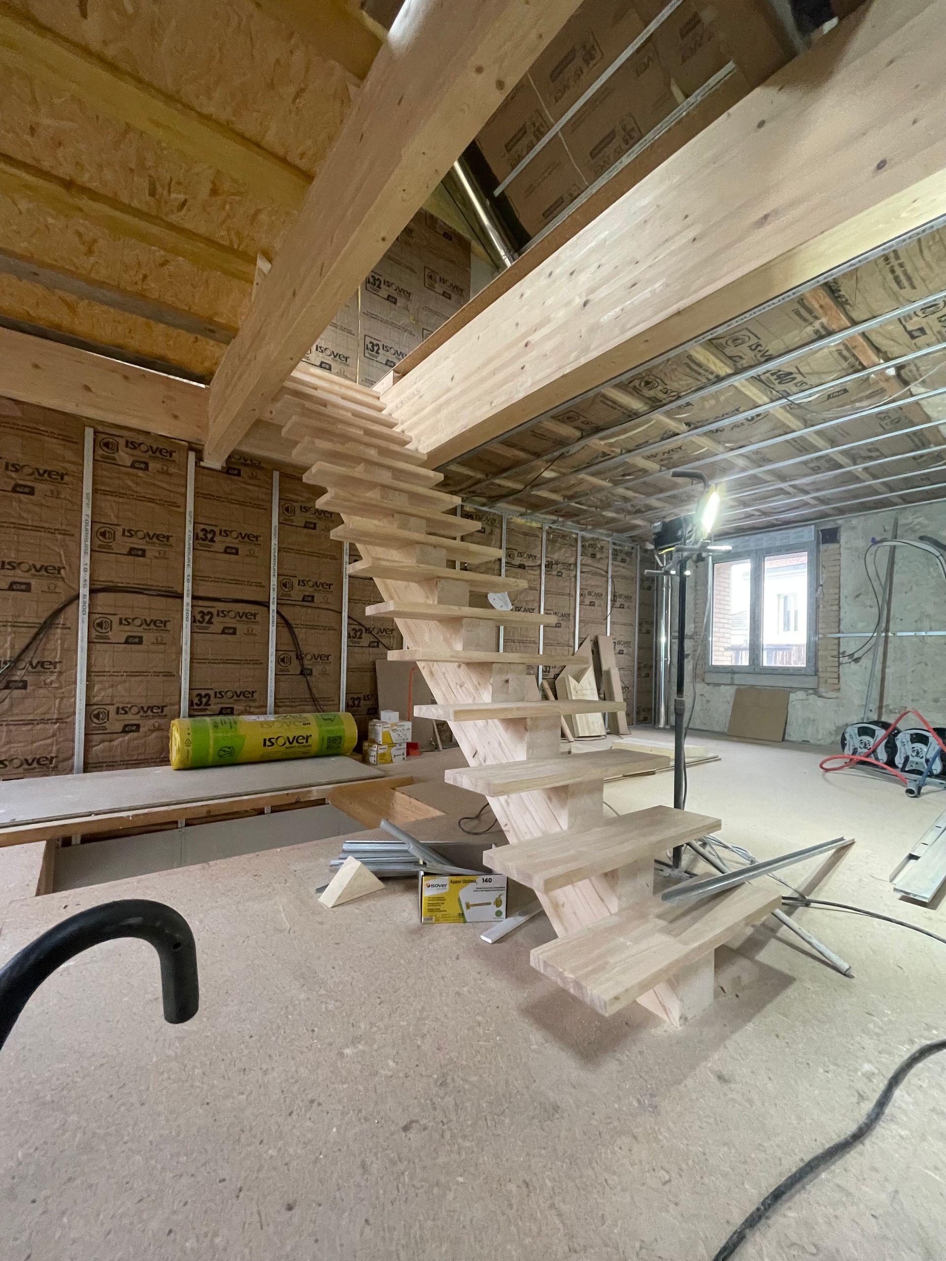 Construction d'escaliers en bois