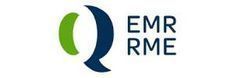 EMR RME-Logo mit blau-grünem stilisiertem Q-Symbol auf weissem Hintergrund