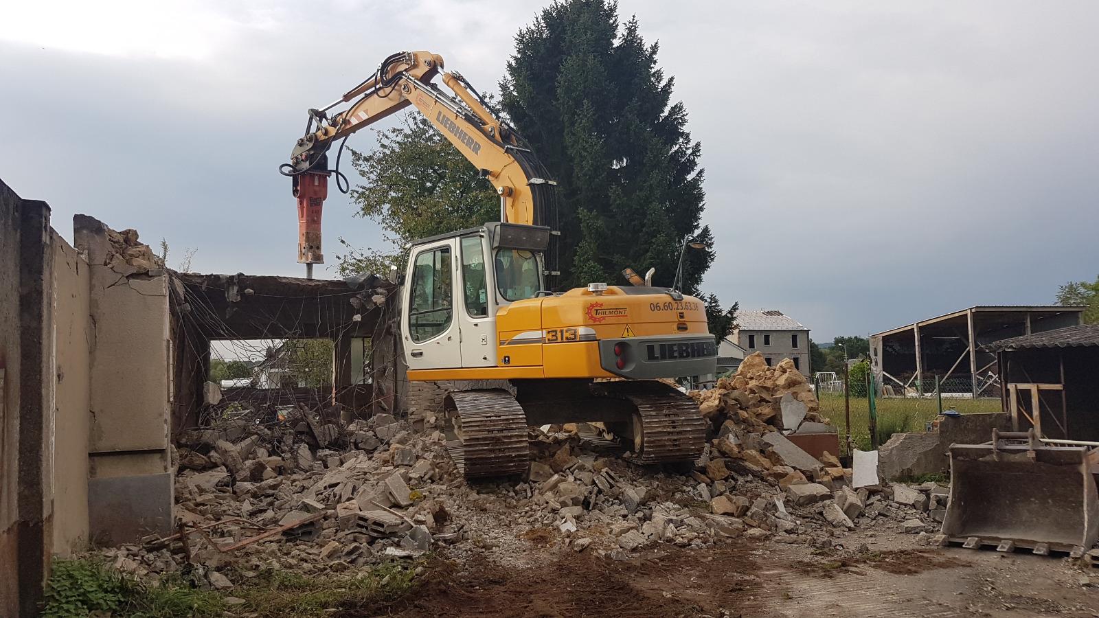 Travaux de démolition de garage