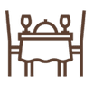 Icon Tisch und zwei Stühle Icon Tisch und zwei Stühle