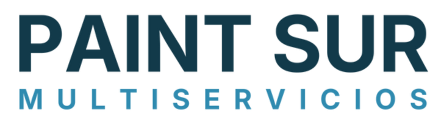 Logotipo de PAINT SUR Multiservicios en azul oscuro y verde azulado sobre fondo blanco