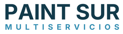 Logotipo de PAINT SUR Multiservicios en azul oscuro y verde azulado sobre fondo blanco