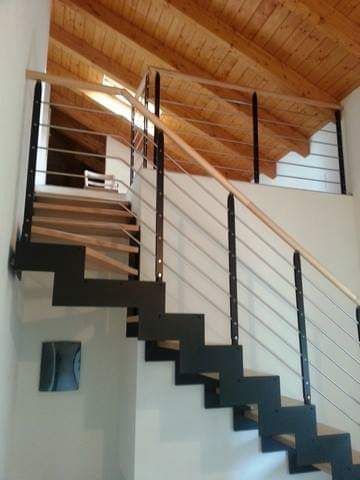 Scala Proxima Faggio naturale e ferro antracite