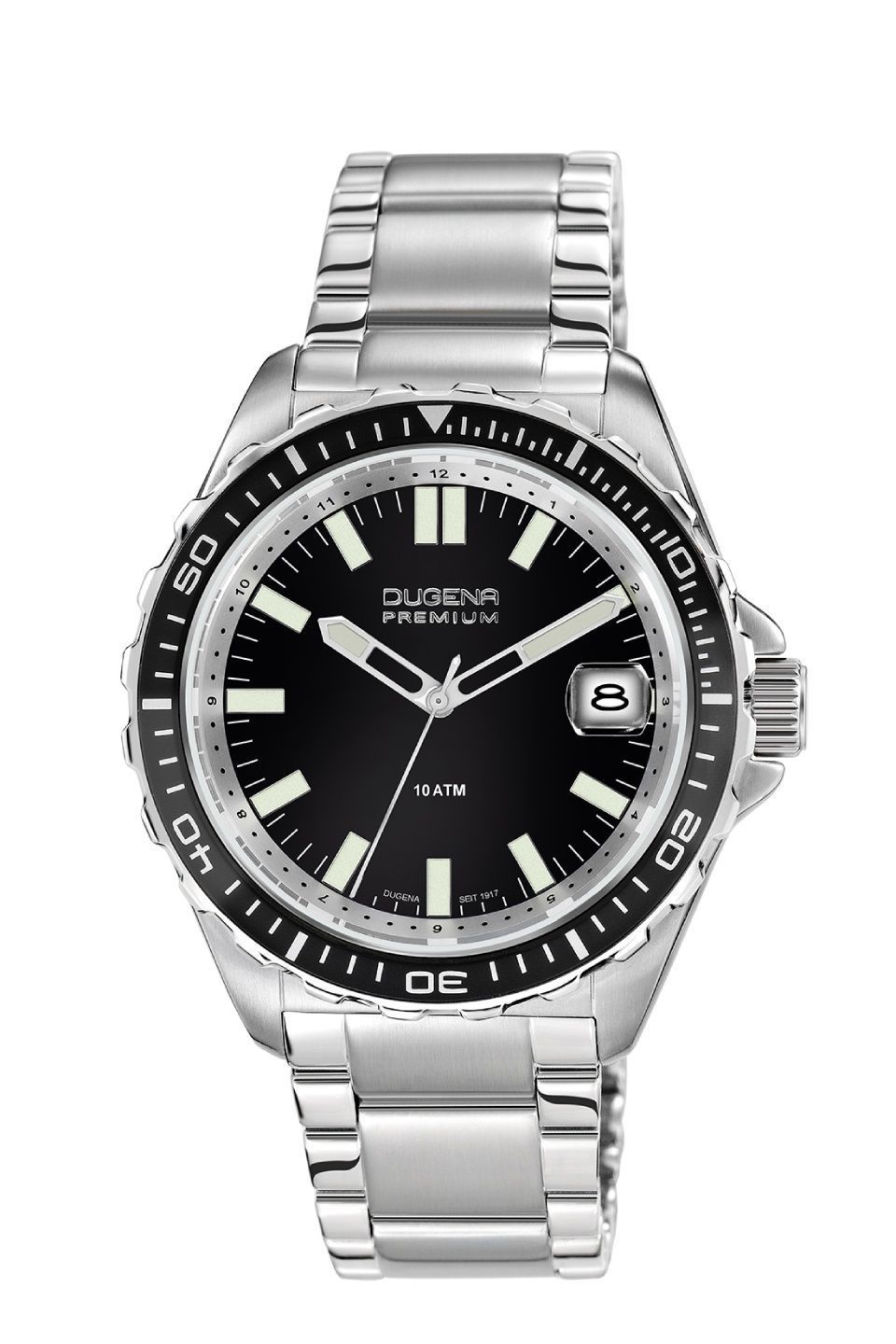 Herrenuhr in Silber mit schwarzem Display