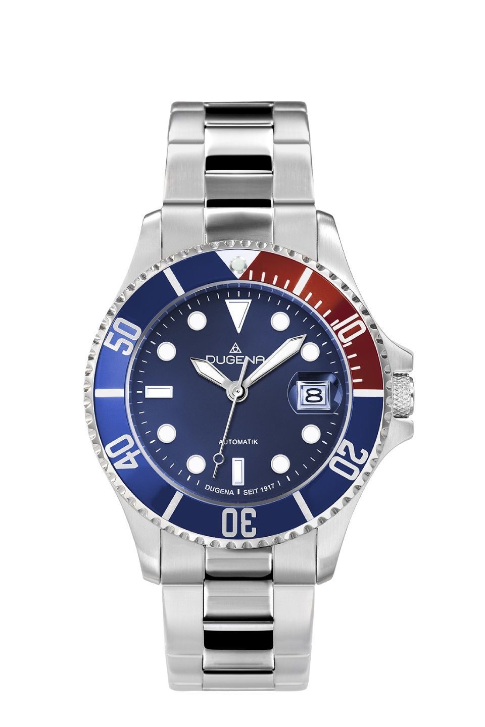 Herrenuhr silber mit buntem Display