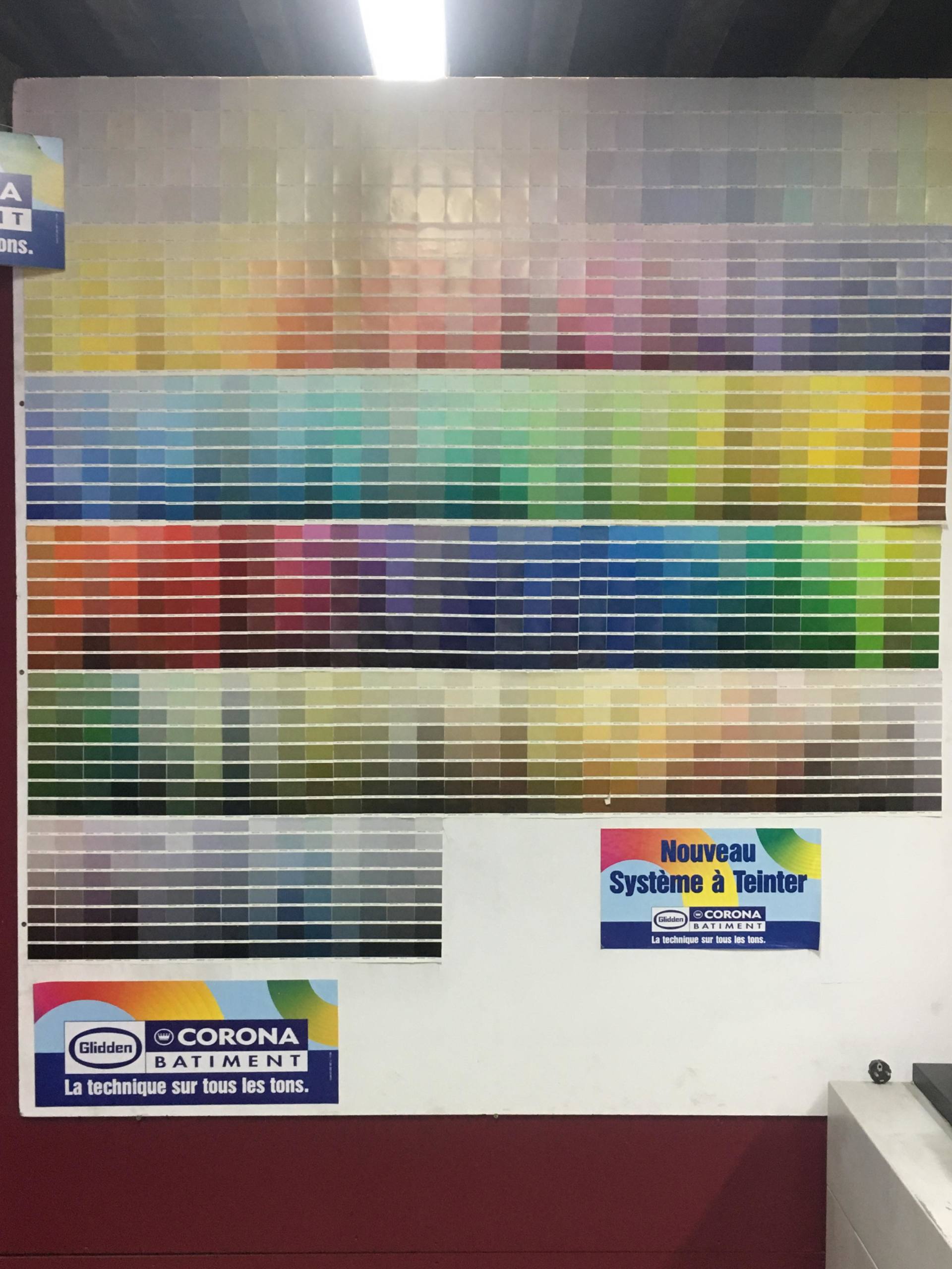 Palette des couleurs