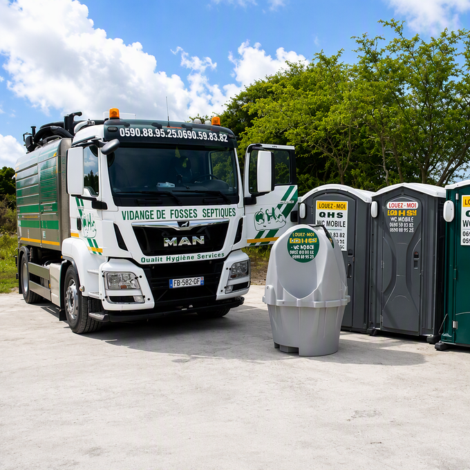 Camion pour fosse septique.