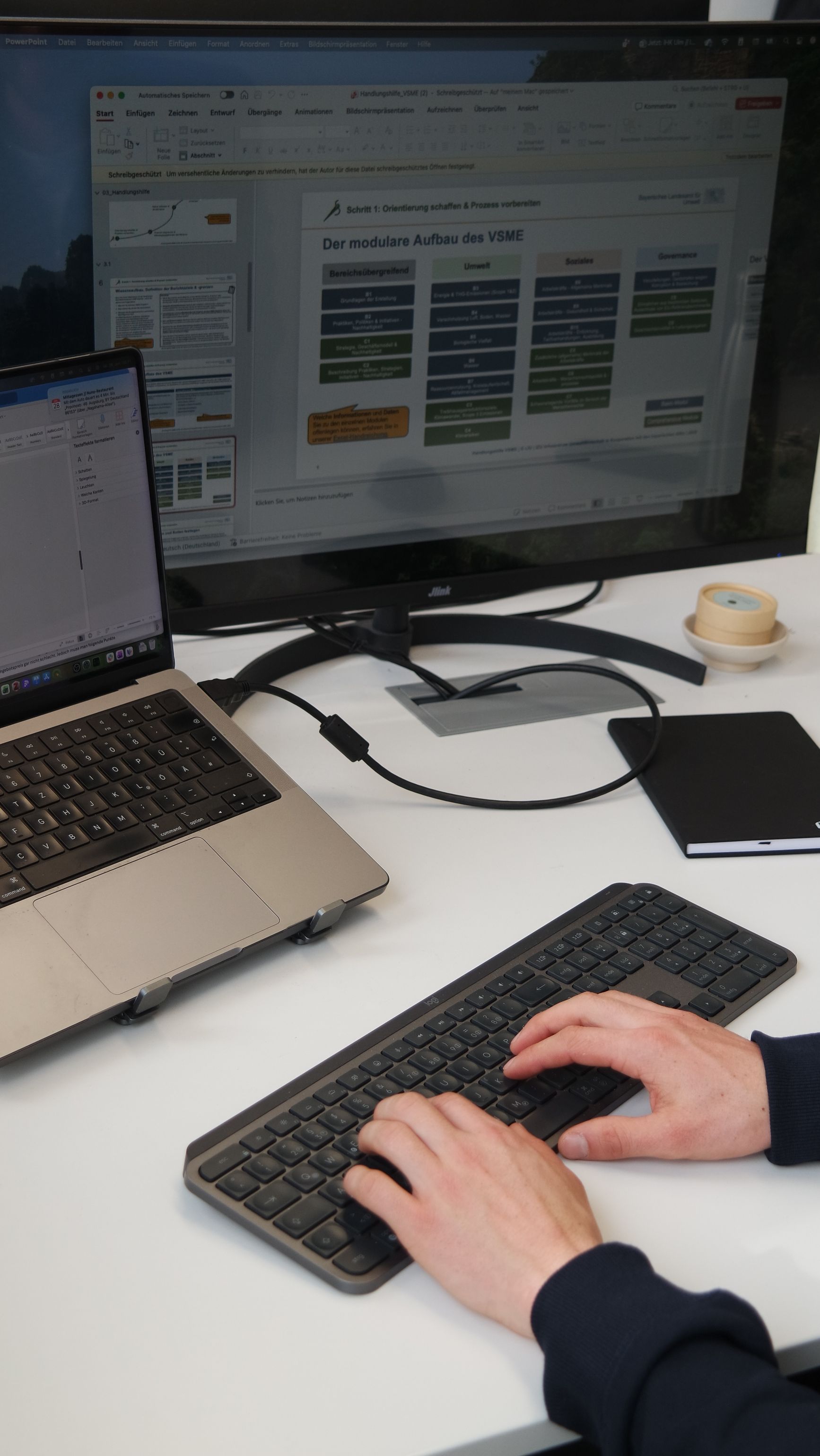 Bei einer Demonstration hält eine Frau ein Schild mit der Aufschrift „Es gibt keinen Planeten B“.