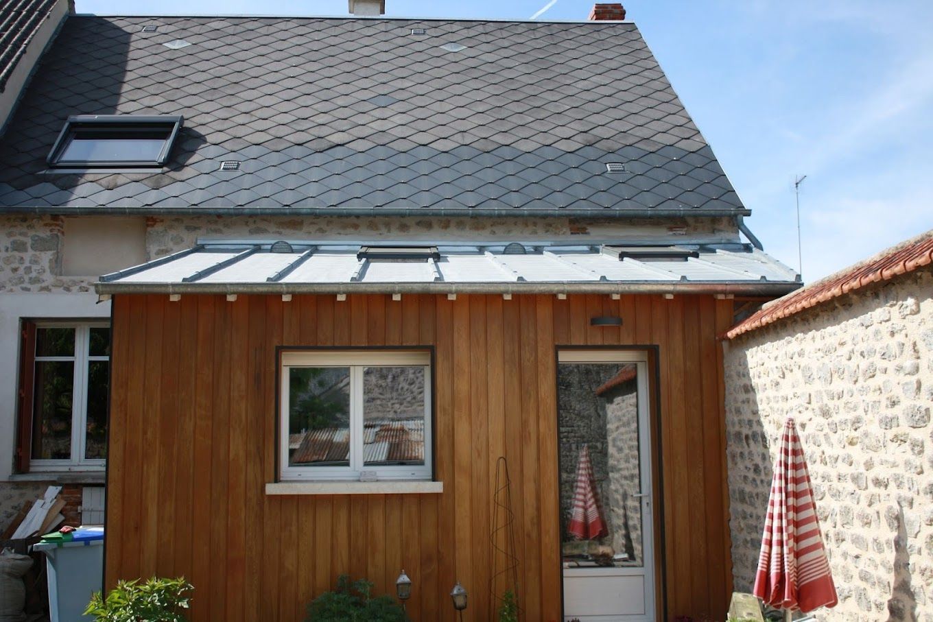 Couverture en ardoise et zinc