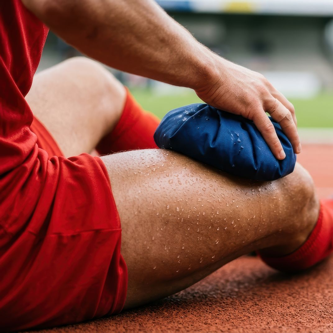 Joueur de foot blessé
