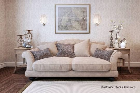Sofa und Teppich, von Greulich Reinigungs-Service gereinigt