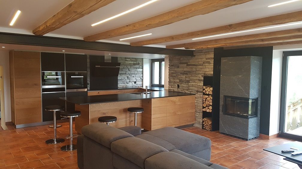 Transformation séjour/cuisine - Molleyres Concept