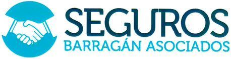 Logotipo de Seguros Barragán Asociados con un apretón de manos dentro de un círculo azul