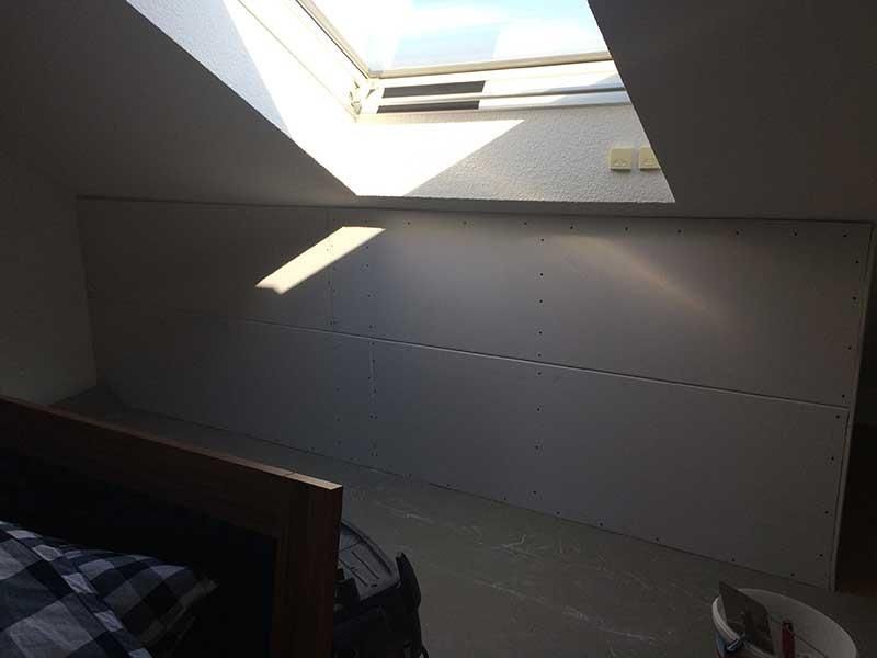 Aufstellen einer Gipskartonwand