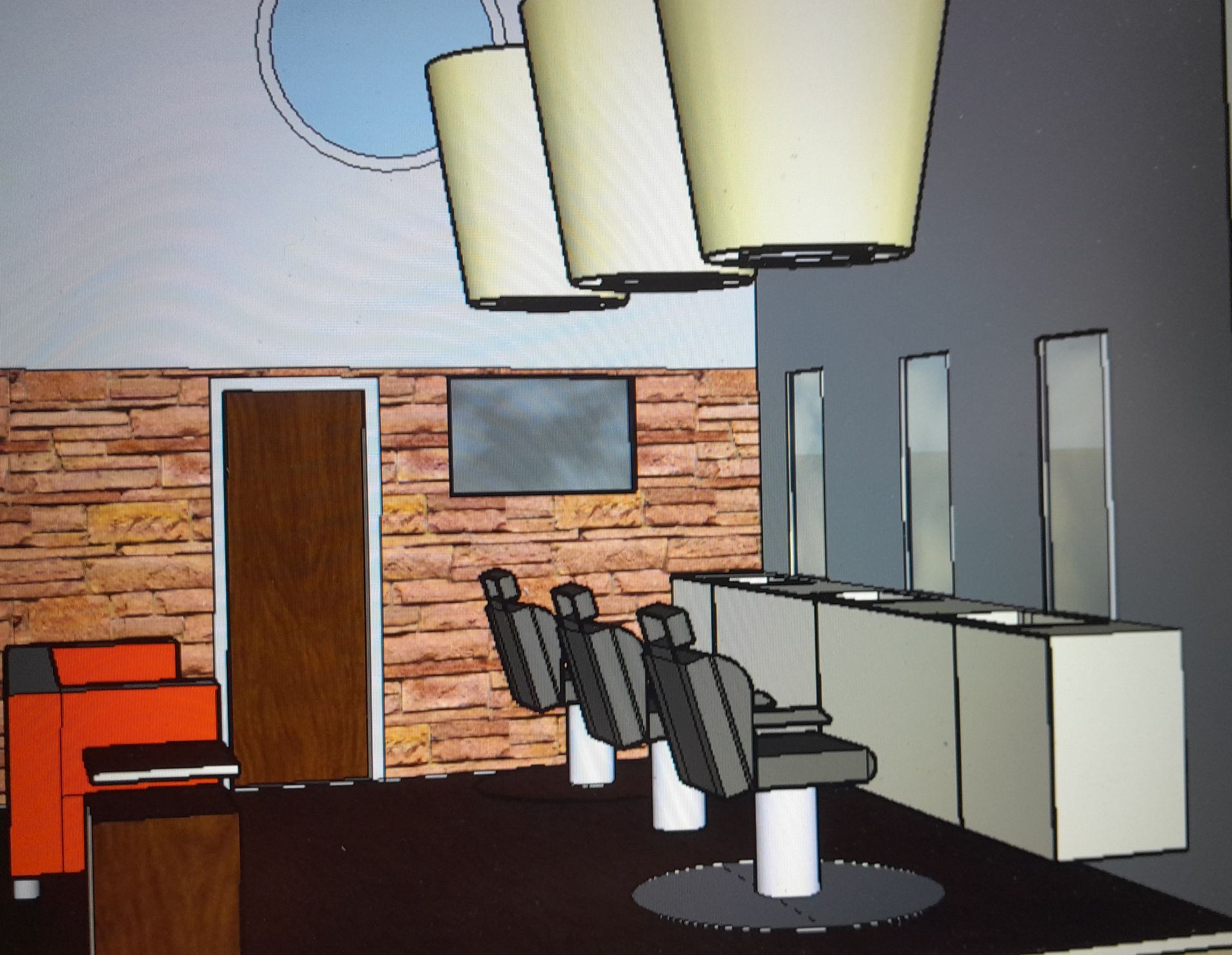 intérieur salon de coiffure