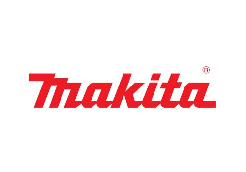Logotipo de Makita en texto rojo sobre fondo blanco.