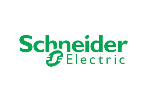Logotipo de Schneider Electric: texto verde y símbolo 'S' estilizado.