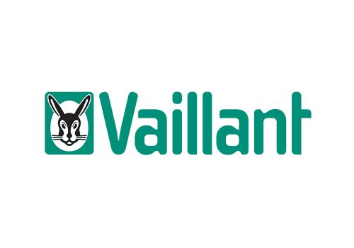 Logotipo de Vaillant: cuadrado verde con un conejo, texto verde