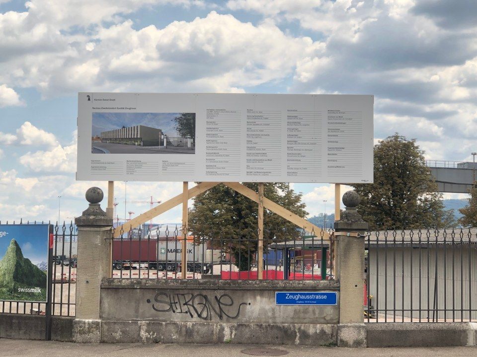 Schild für eine Baustelle