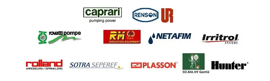 Image avec les douze partenaires de l'entreprise pour l'irrigation