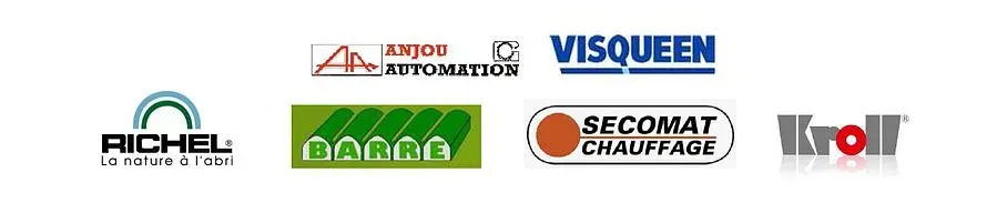 Image avec six des partenaires des serres de l'entreprise