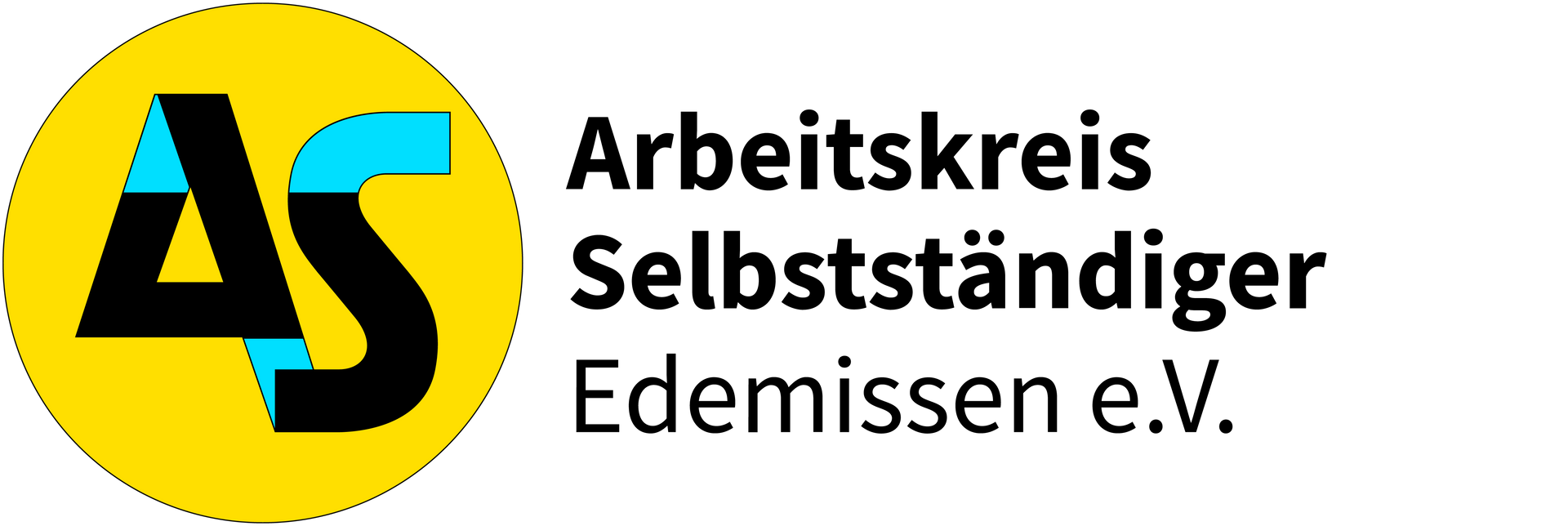 Logo of Arbeitskreis Selbstständiger Edemissen e.V.: yellow circle with black