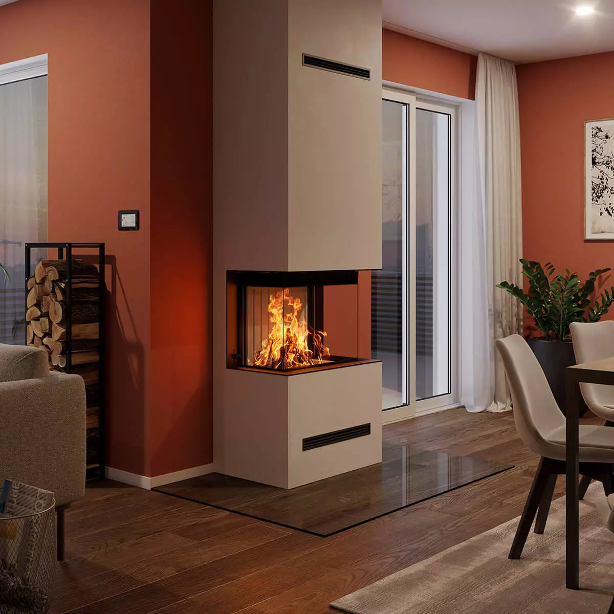 Cheminée bois Spartherm