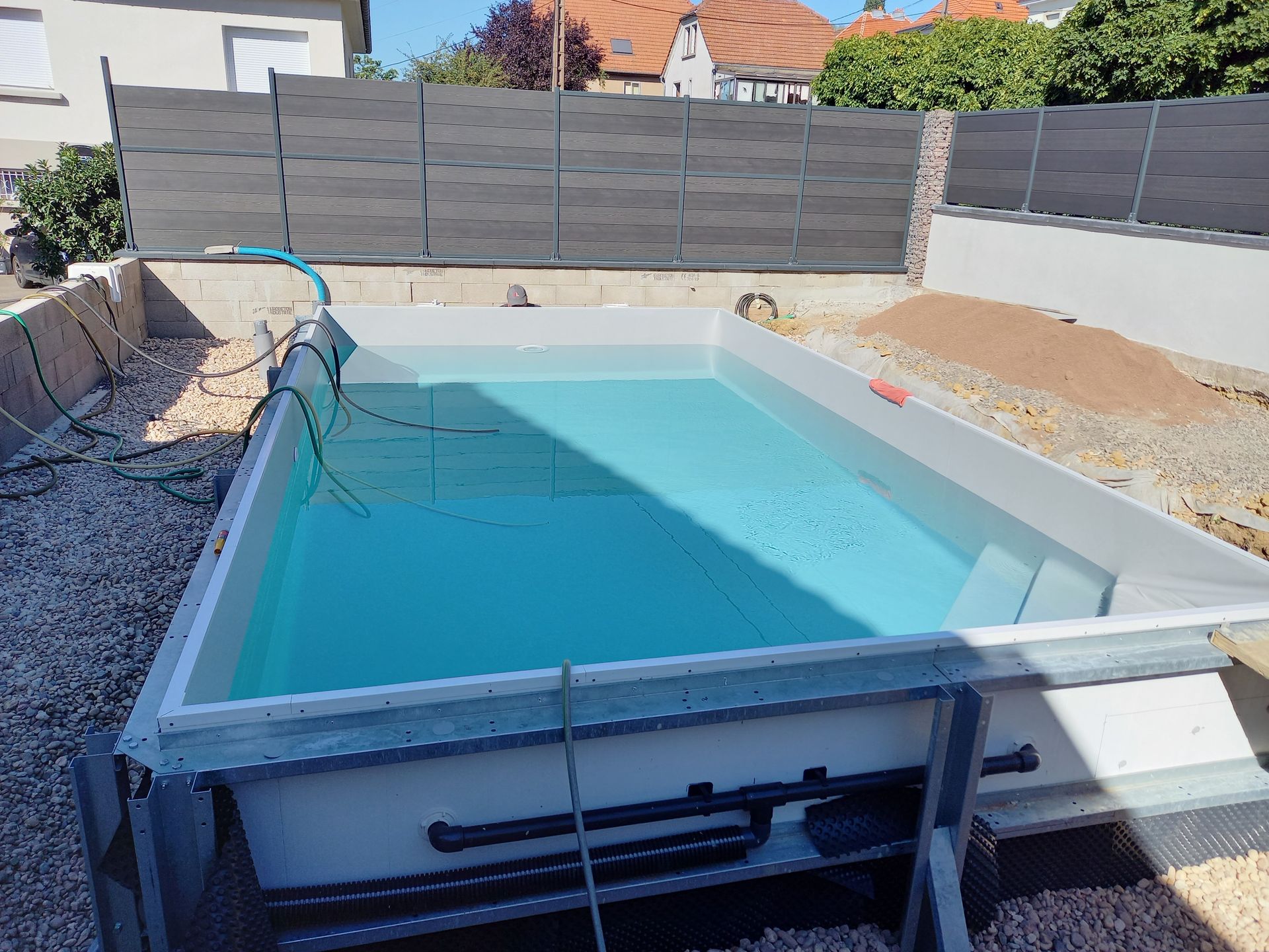 Installation piscine enterrée modulaire 2