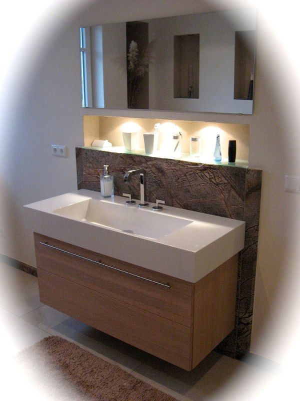 Badezimmer Waschbeckenunterschrank schwarz