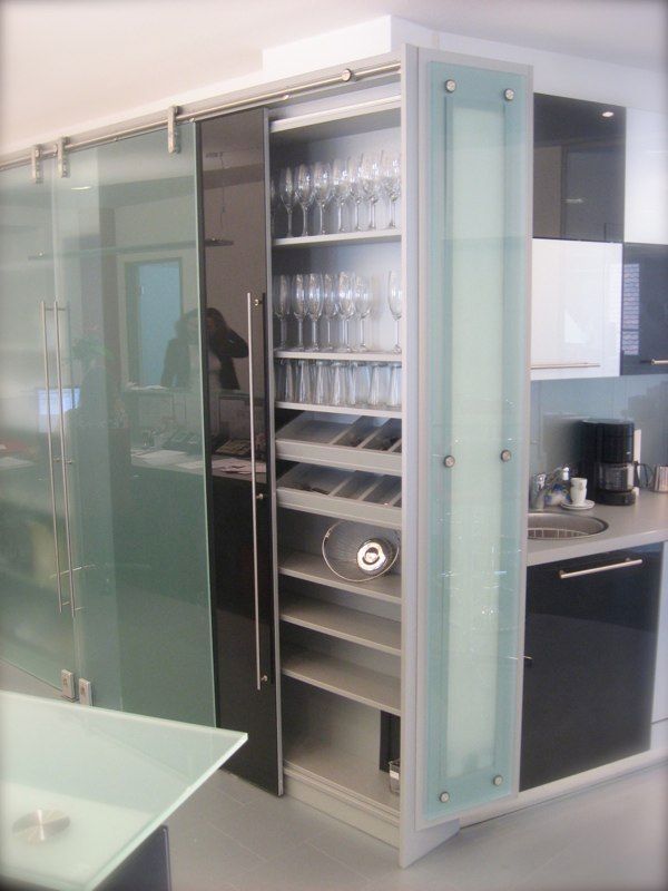 Glas Schrank Unterteilung
