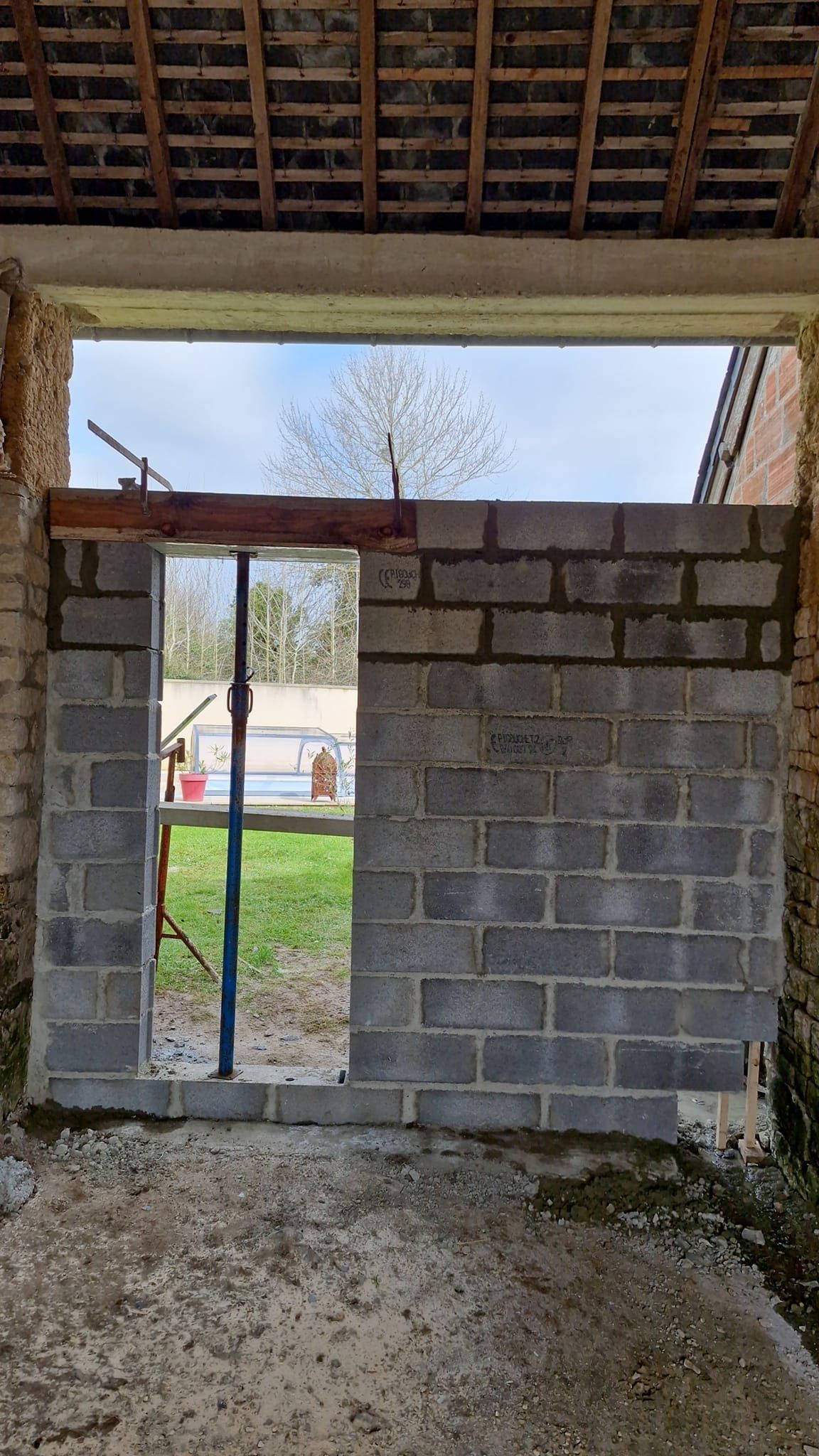 Construction d'un mur