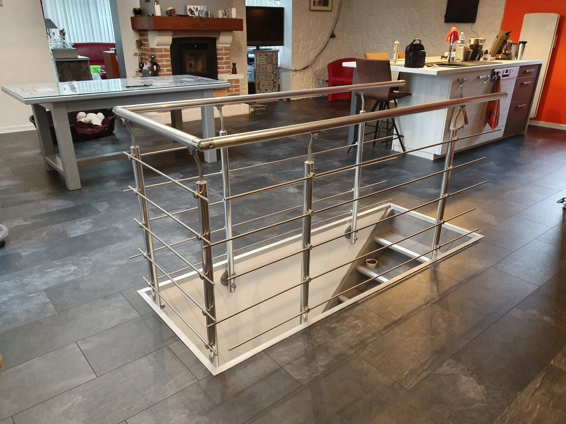 Dalles pvc avec cuisine