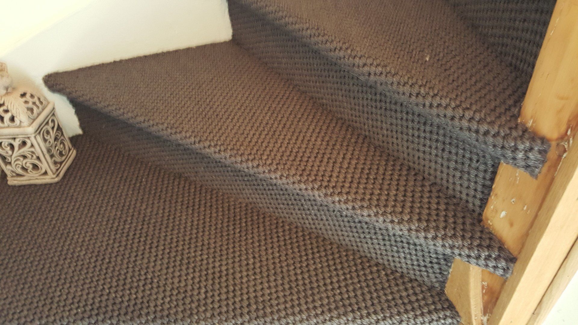 Escalier en sisal gris