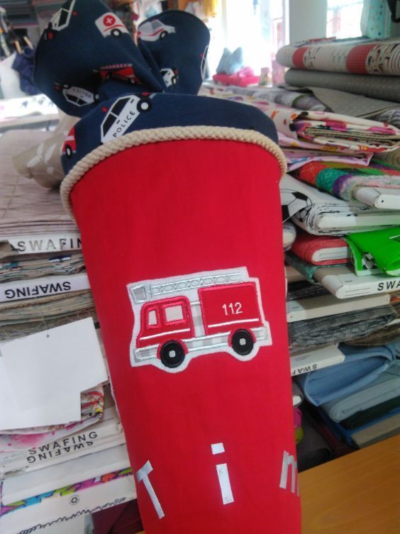 Schultüte mit Feuerwehrauto