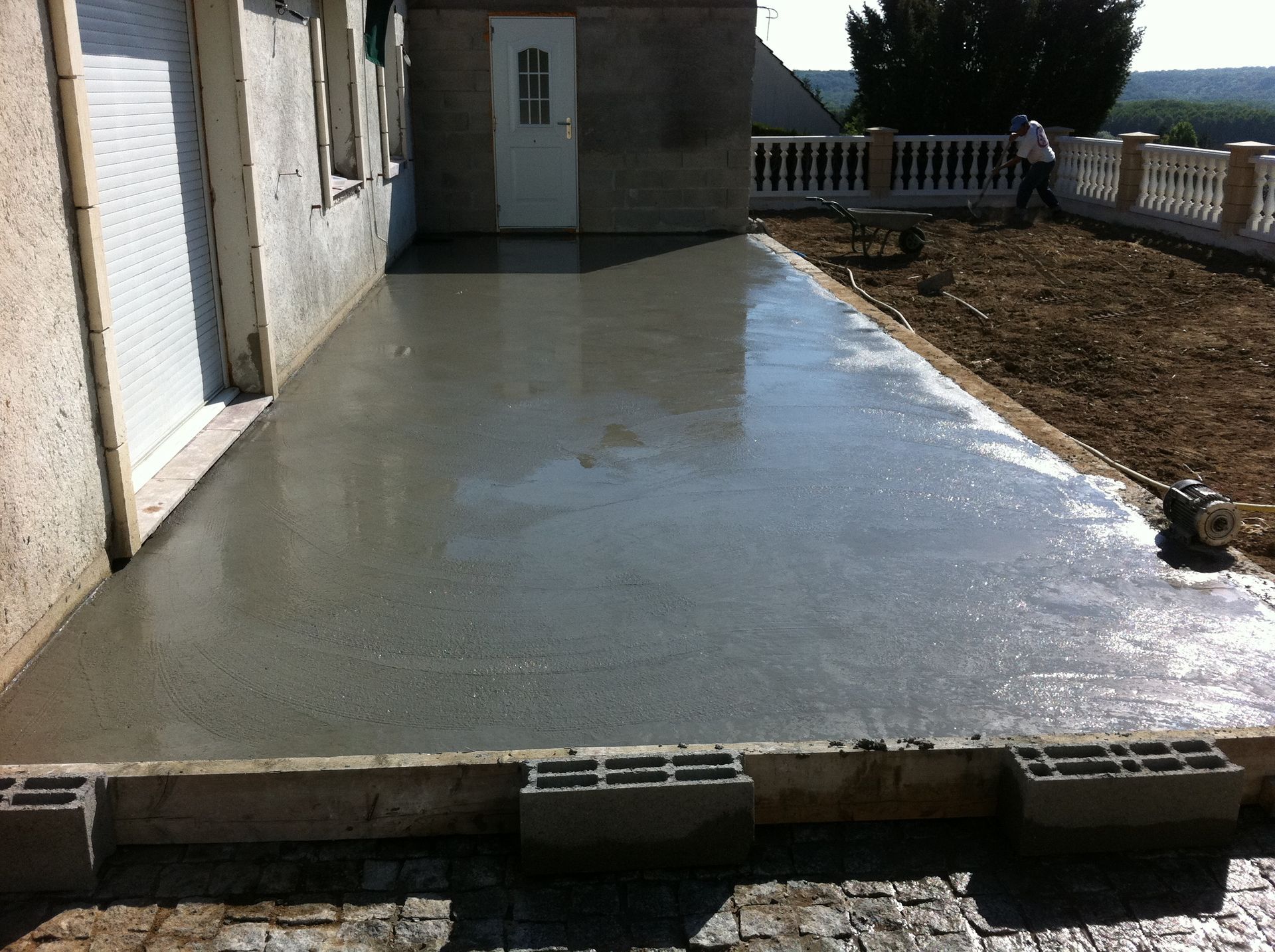 Plateforme coulée pour création de terrasse