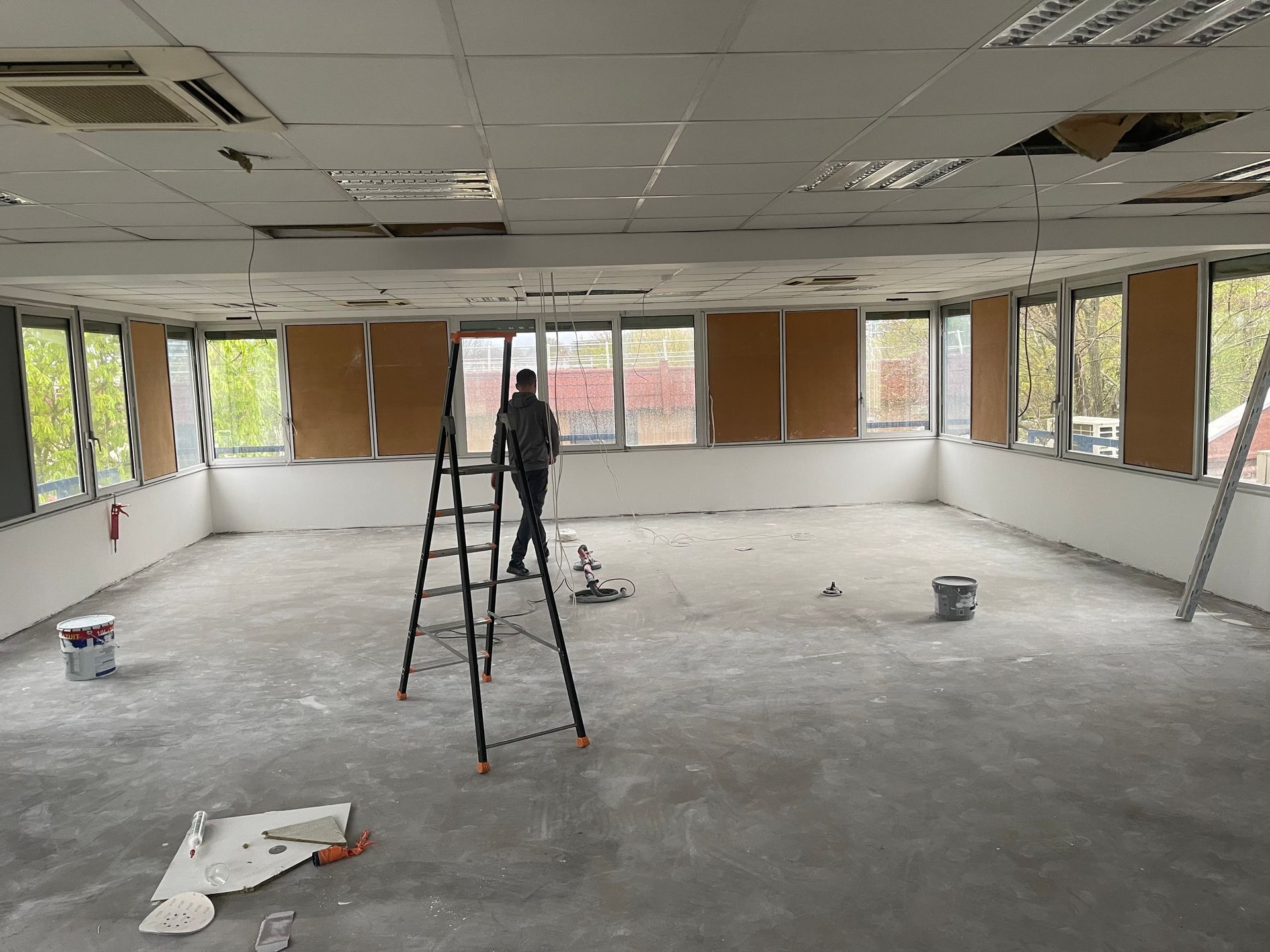 Rénovation de l'électricité dans un faux-plafond