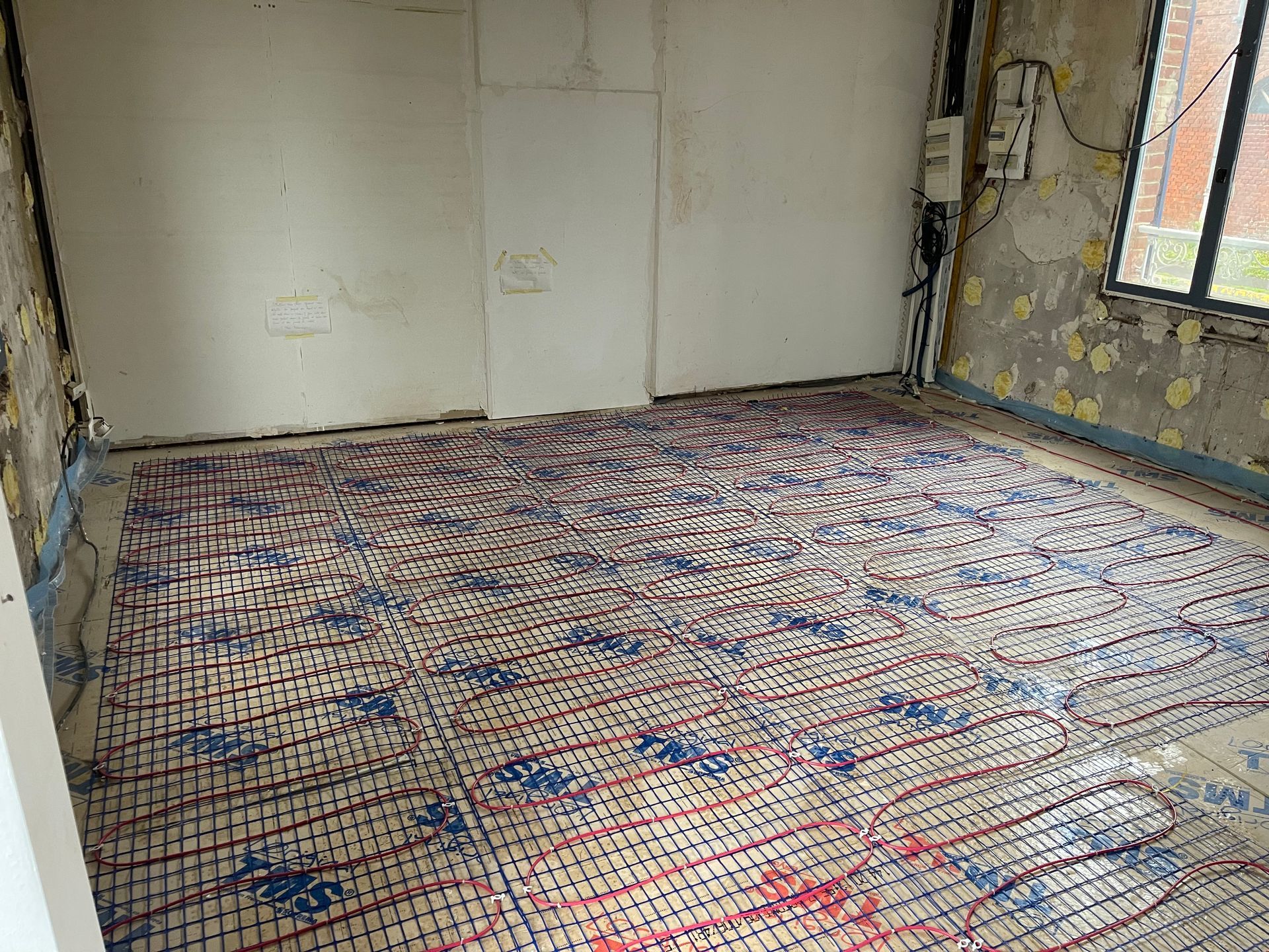 Pose d'un plancher chauffant