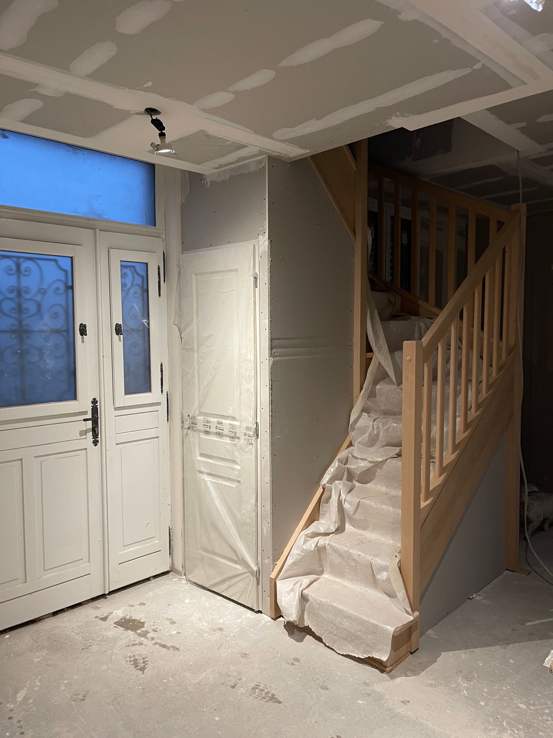 Création d'un escalier en bois