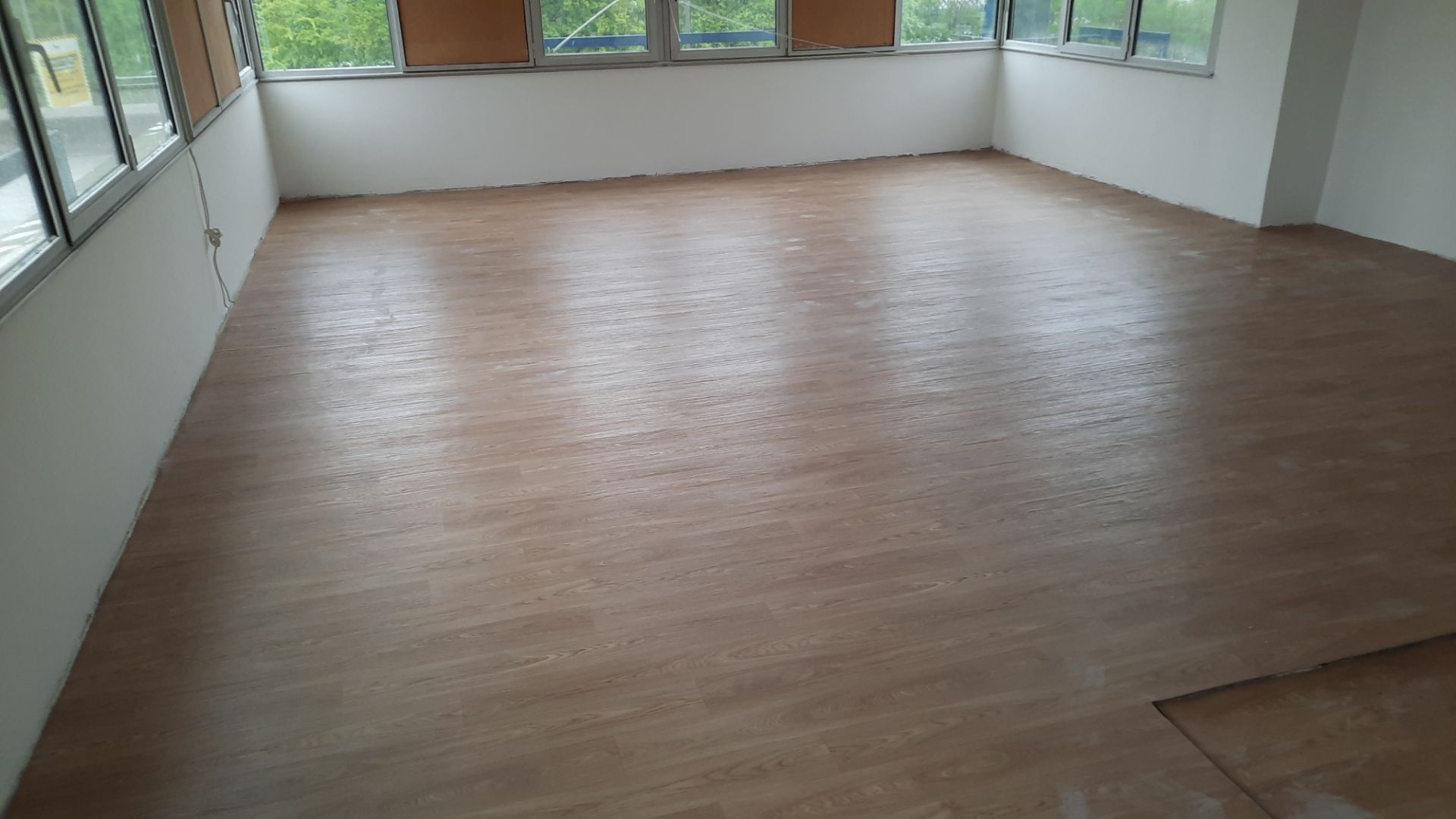 Fin de pose du sol en PVC