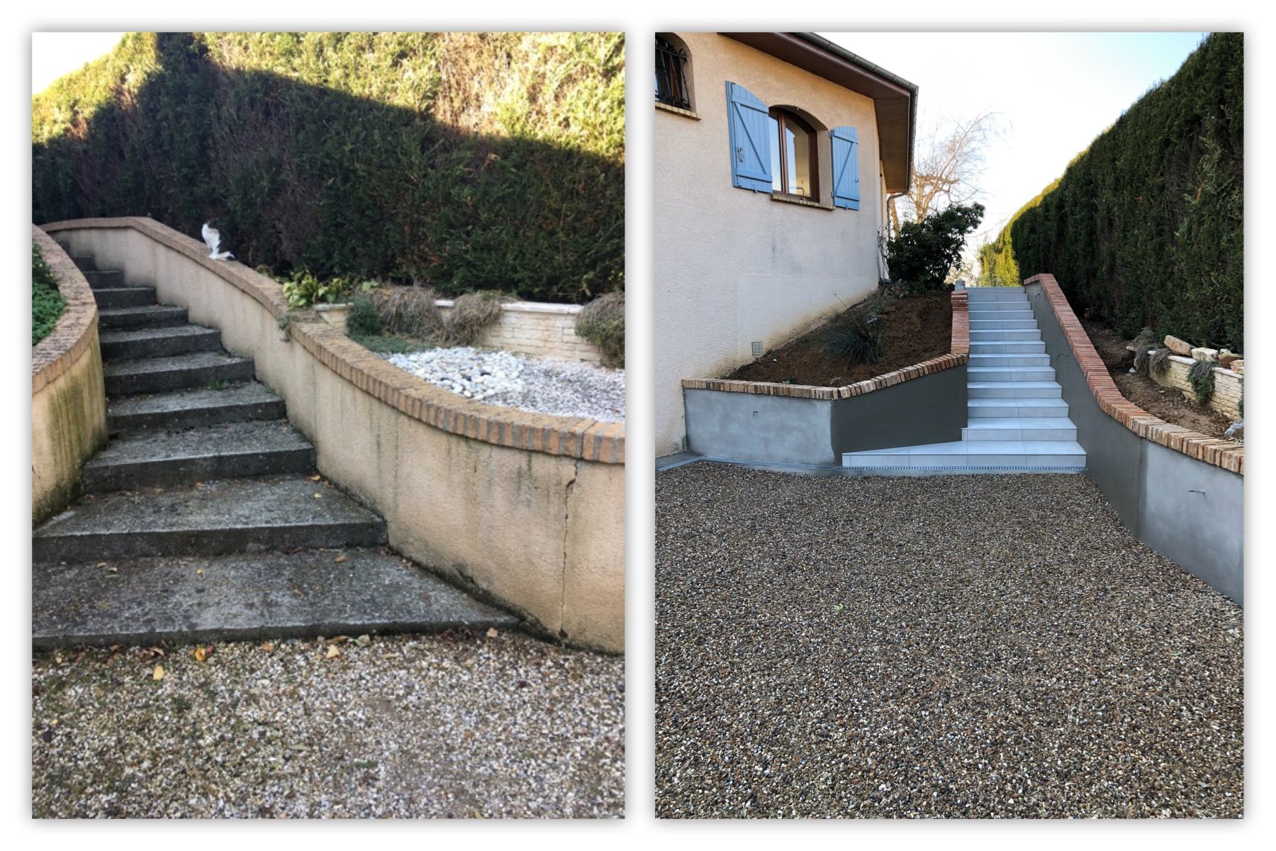 Rénovation de descente d'escaliers