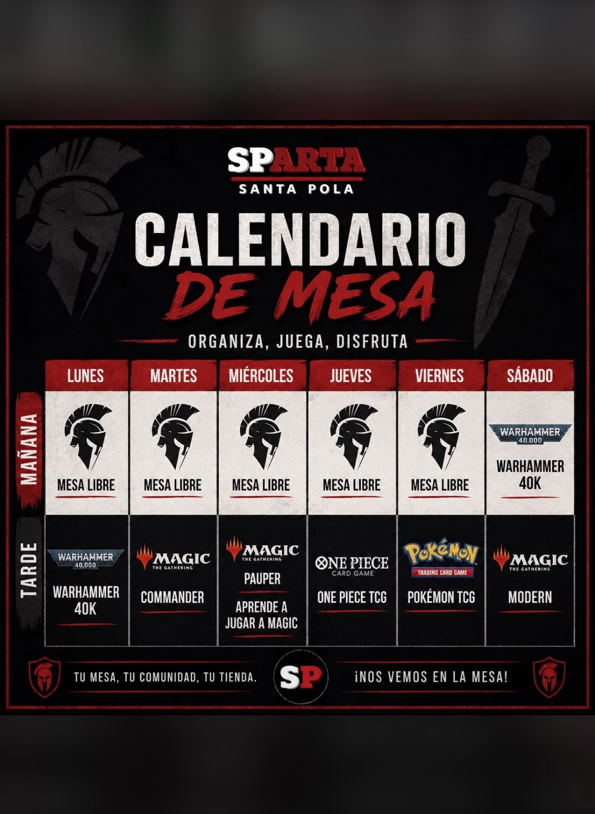 Cartel azul y rojo de Pokémon en Santa Pola: aprende a jugar, viernes 19 de junio a las 6:00 PM.
