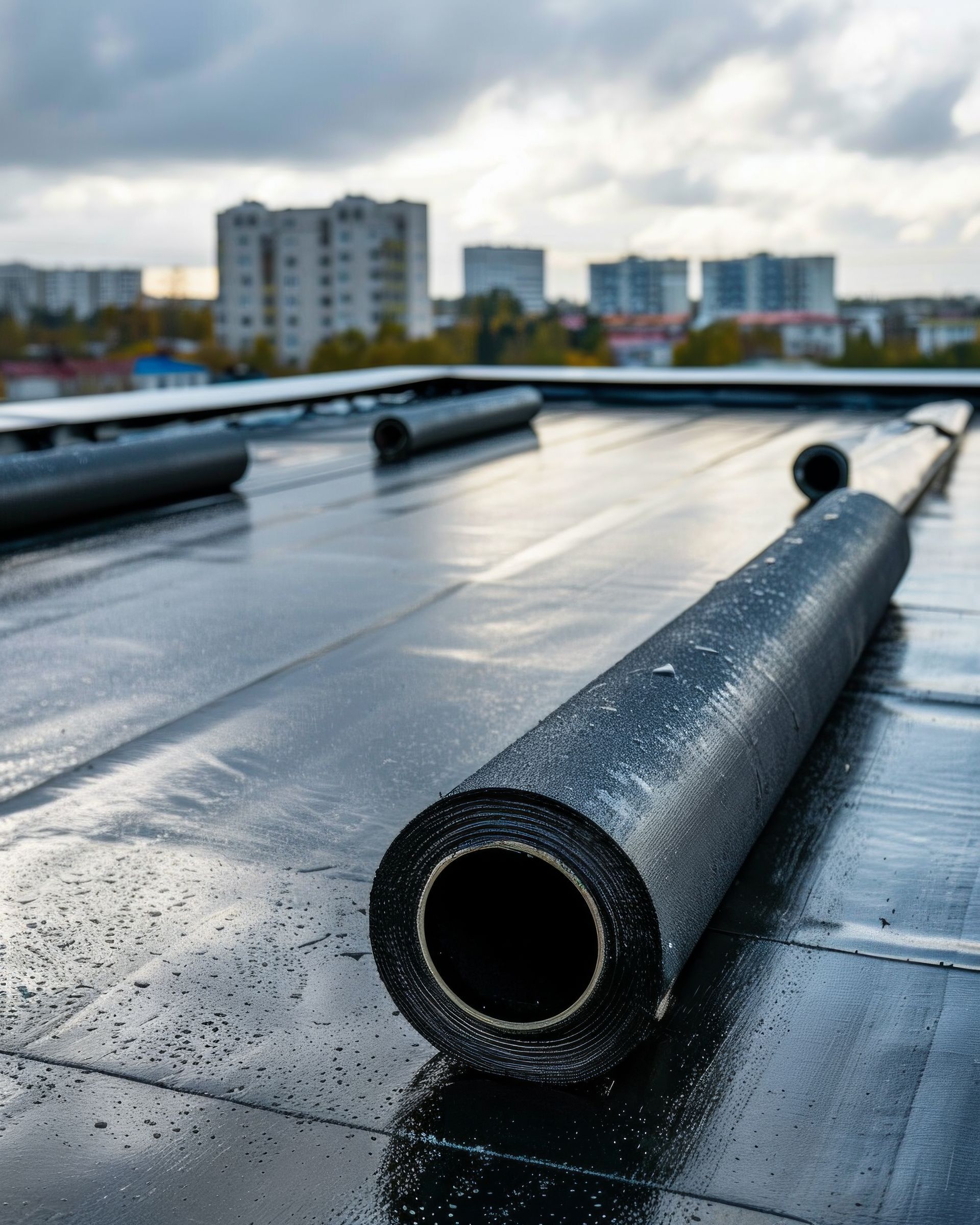 Toiture avec un revêtement EPDM