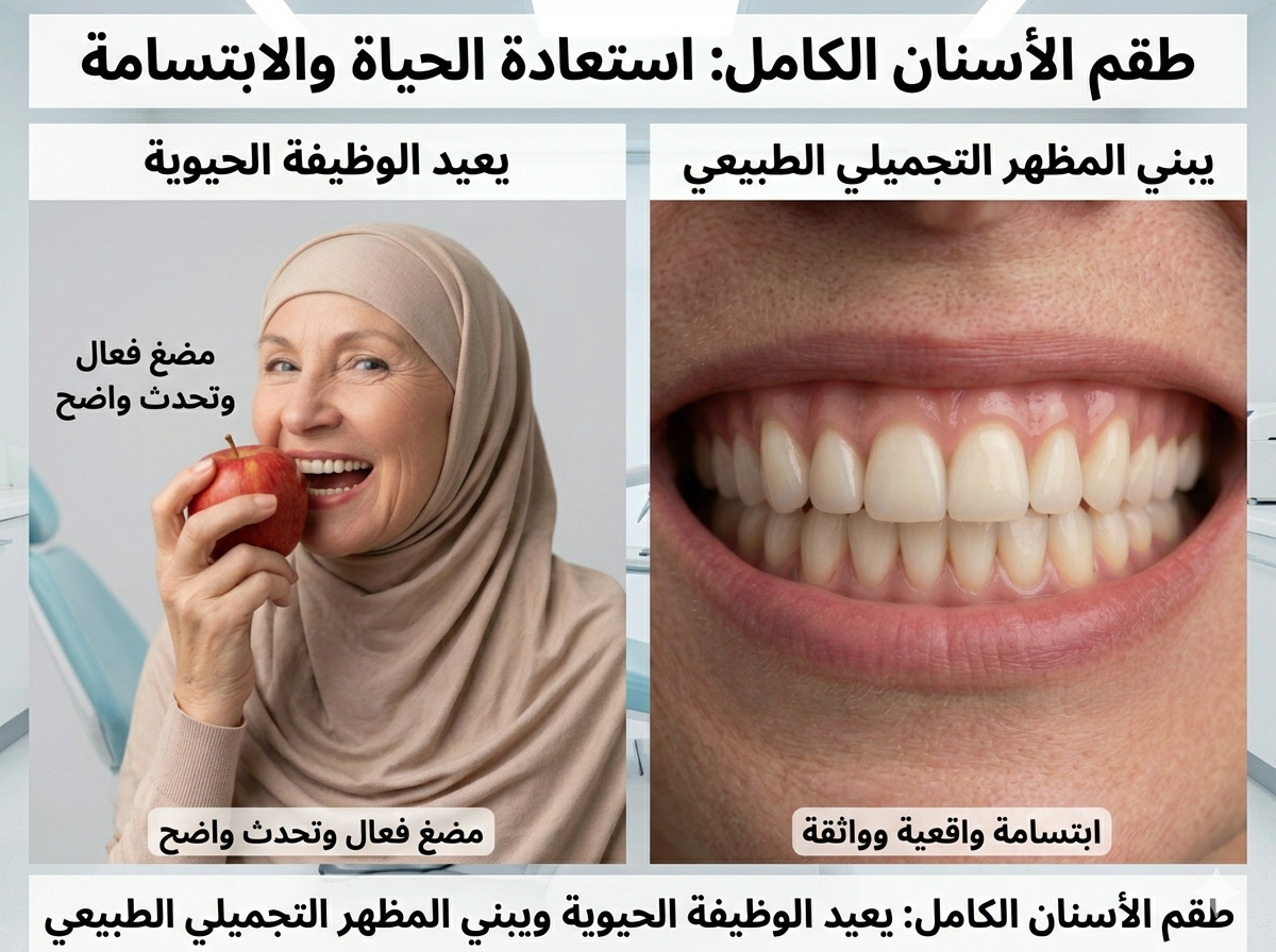 طقم أسنان كامل تعويضي