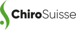 Das ChiroSuisse-Logo zeigt ein stilisiertes grünes, S-förmiges Symbol neben dem schwarzen Text „ChiroSuisse“.