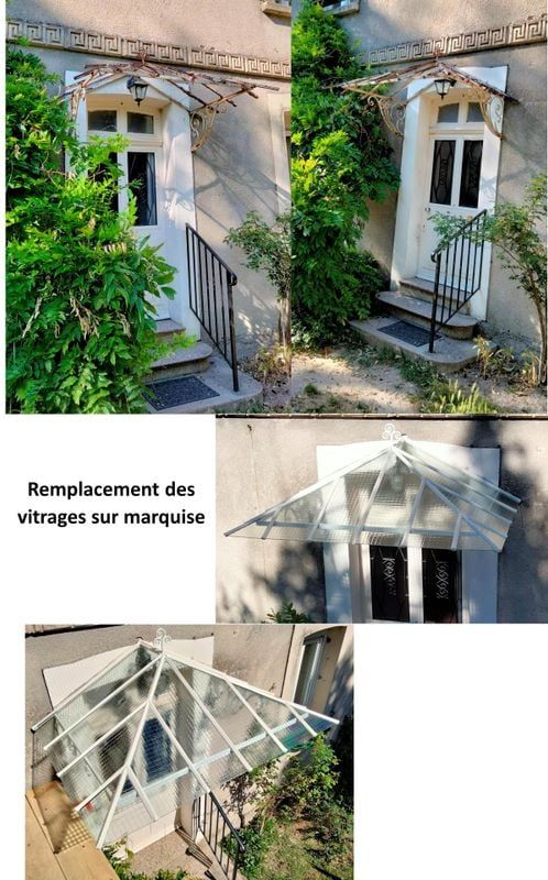 Changement de vitrage de marquise