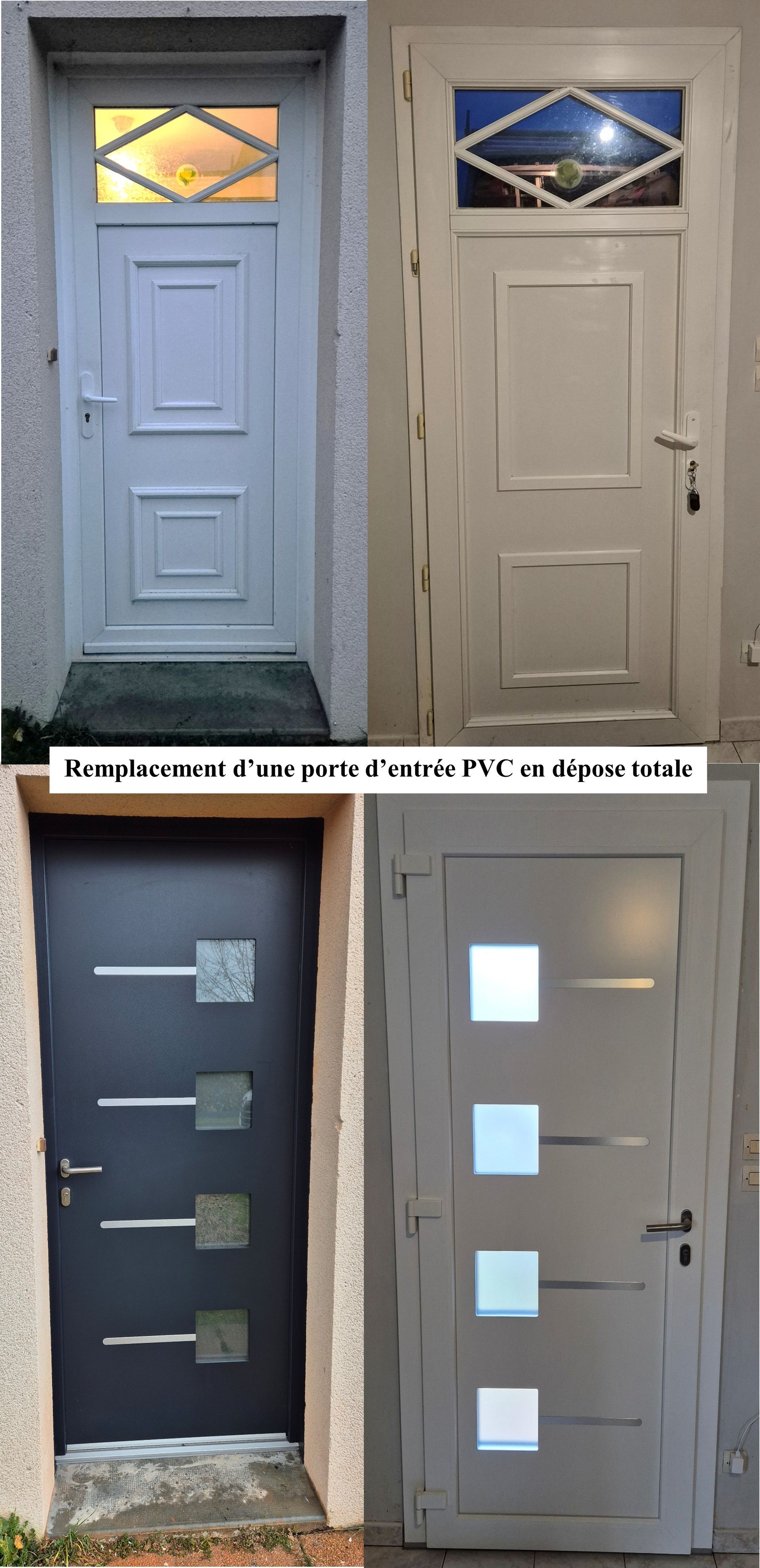 Remplacement porte d'entrée en PVC