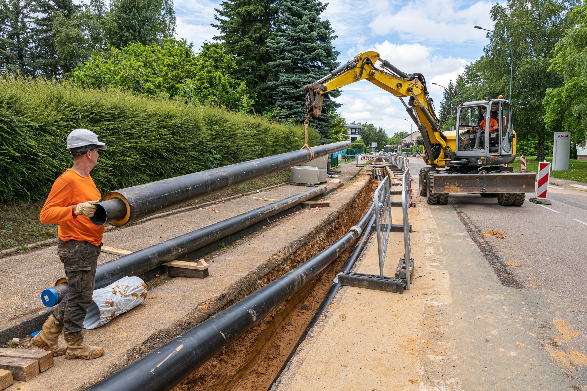 Canalisation d'un assainissement collectif