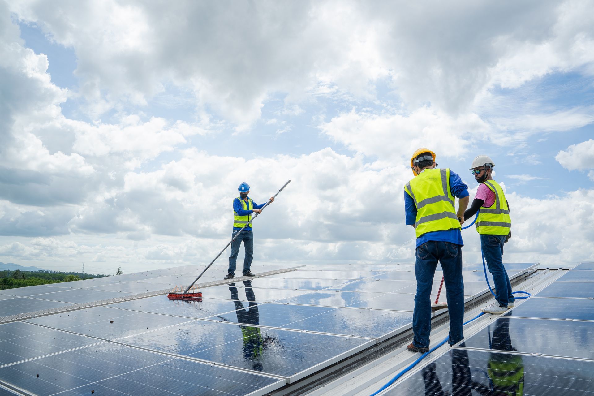 Nettoyage de panneaux solaires