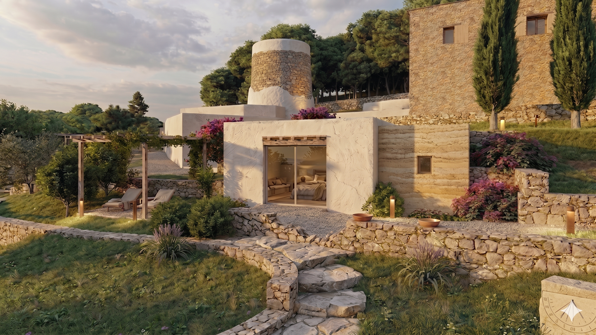 Ibicencan house in rural land